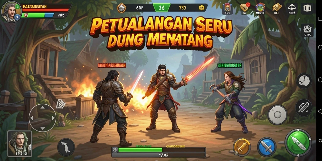 Tampilan permainan seru di dunia petualangan 666FF.