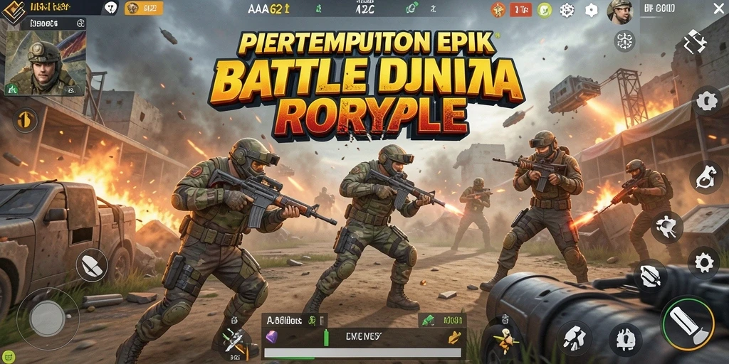 Gameplay mendebarkan AA62 dalam pertarungan Battle Royale.