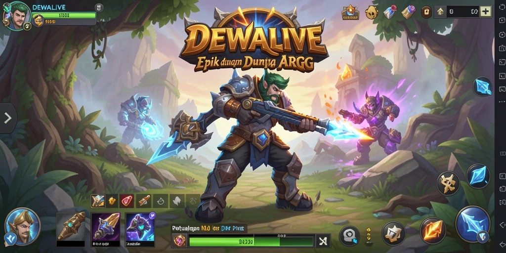 Tampilan gameplay <strong>DEWALIVE</strong> yang epik dan menantang.