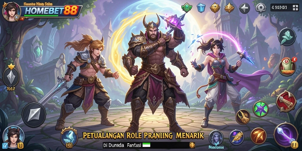 Gameplay mendebarkan dari HOMEBET88 dalam dunia ARPG.