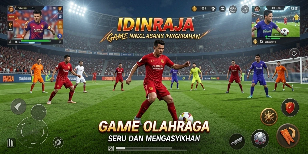 Screenshot menampilkan momen seru dalam pertandingan olahraga di IDNRAJA.