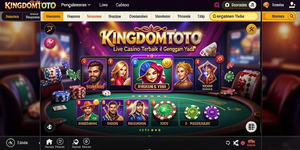 Gameplay menegangkan di KINGDOMTOTO saat live dealer berinteraksi dengan pemain.