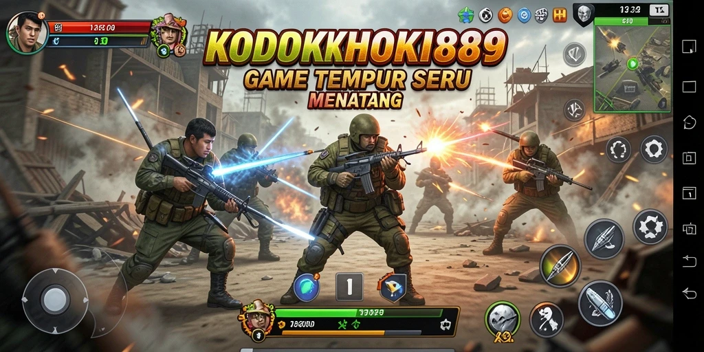 Tangkapan layar menampilkan aksi seru gameplay TPS KODOKHOKI889.