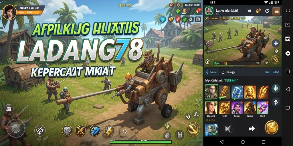 Tampilan antarmuka aplikasi LADANG78 yang sederhana dan mudah digunakan.
