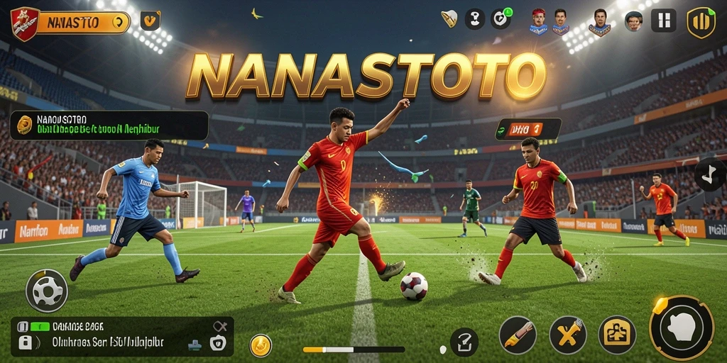 Tampilan gameplay seru di NANASTOTO dengan berbagai jenis olahraga.