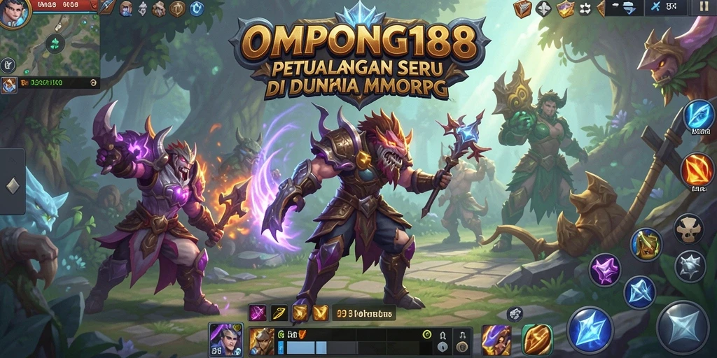 Tangkapan layar menunjukkan pertempuran seru di dalam OMPONG188.