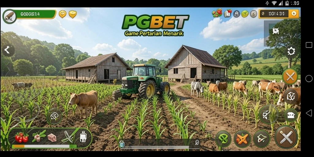Screenshot menunjukkan gameplay menarik dari PGBET saat bertani.