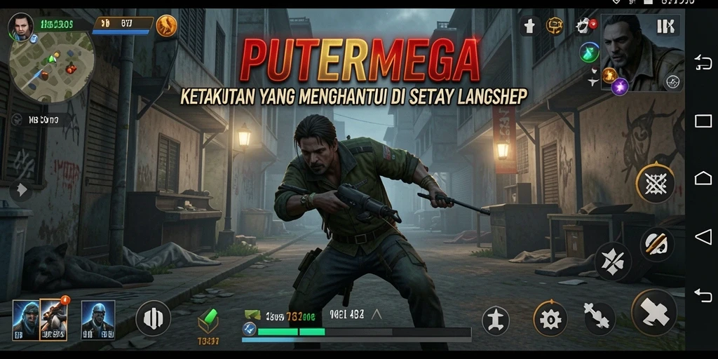 Tangkapan layar gameplay PUTERMEGA yang menakutkan dan imersif.