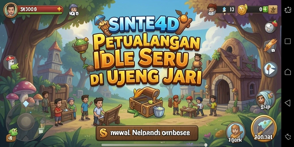Tampilan gameplay seru dari SINTE4D saat menjelajahi dunia Idle.