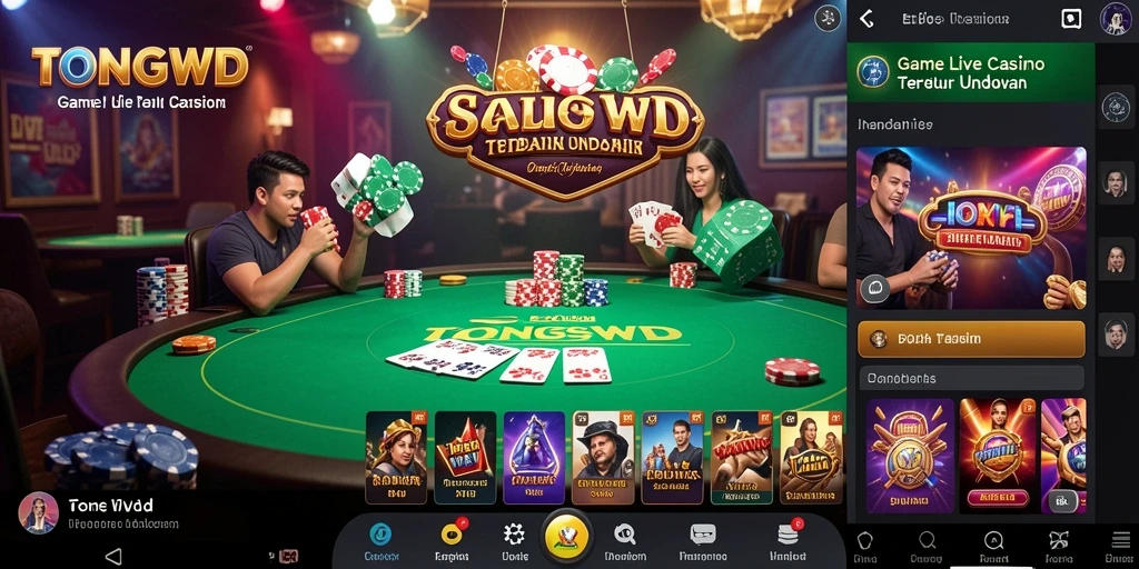 Tampilan gameplay Live Casino yang menarik di TONGWD.